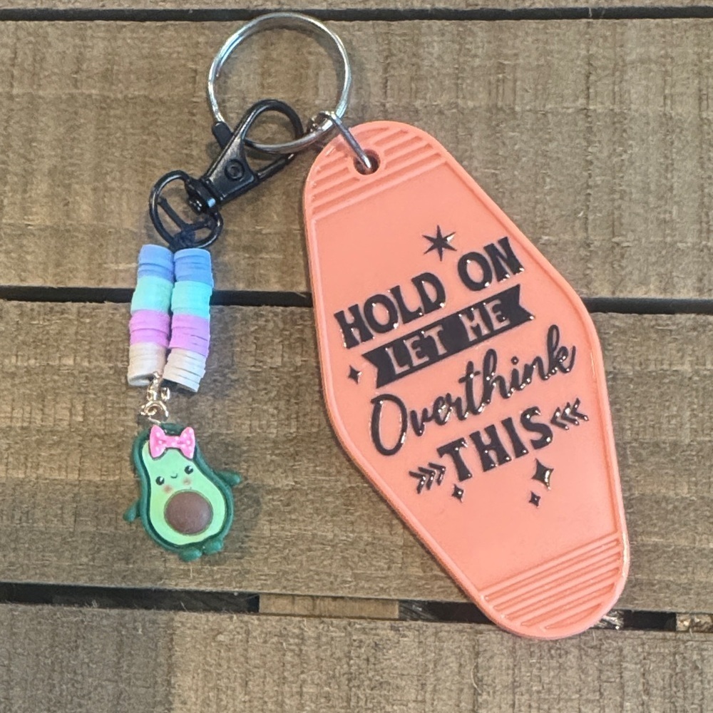 Avocado Keychain with Orange Tag